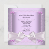 Invitation Petite princesse Baby shower fille Lavande (Dos)