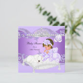 Invitation Petite princesse Baby shower fille Lavande pourpre (Debout devant)
