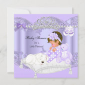 Invitation Petite princesse Baby shower fille Lavande pourpre (Devant)