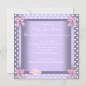 Invitation Petite princesse Baby shower fille Lavande rose (Dos)