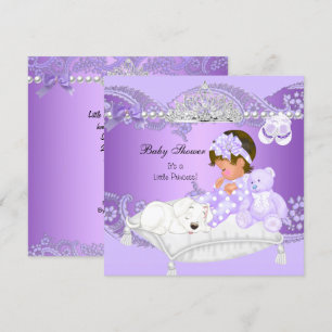 Invitation Petite Princesse Baby Shower Fille Lavande Violet