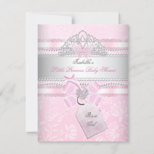 Invitation Petite Princesse Baby Shower Fille Papillon