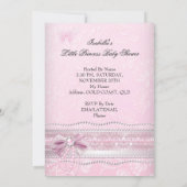 Invitation Petite princesse Baby shower fille papillon AA (Dos)