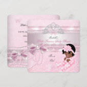 Invitation Petite princesse Baby shower fille papillon AA (Devant / Derrière)