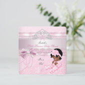 Invitation Petite princesse Baby shower fille papillon AA (Debout devant)