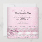Invitation Petite princesse Baby shower fille papillon AA (Dos)