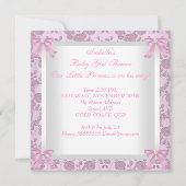 Invitation Petite princesse Baby shower fille rose 2 (Dos)