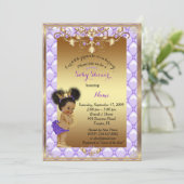 Invitation Petite Princesse, Baby shower Invitation, (Debout devant)