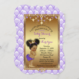Invitation Petite Princesse, Baby shower Invitation, Karo