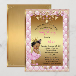 Invitation Petite Princesse, Baby shower Invitation, or