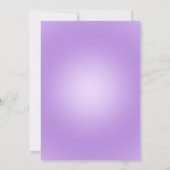 Invitation Petite princesse Baby shower Invitation, or violet (Dos)