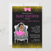 Invitation Petite princesse Baby shower Invitation, rose (Devant)