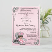 Invitation Petite Princesse Baby shower Invitation, rose (Debout devant)