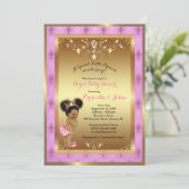 Invitation Petite princesse Baby shower Invitation, Rose, or (Debout devant)