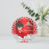 Invitation Petite princesse Baby shower mignonne bébé fille r (Debout devant)