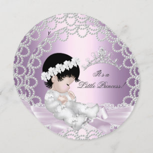 Invitation Petite princesse Baby shower mignonne fille rose L