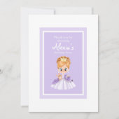 Invitation Petite princesse blanche et violette (Devant)
