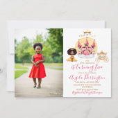 Invitation Petite princesse célébration royale 5 aquarelle (Devant)