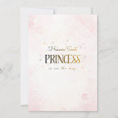 Invitation Petite Princesse Ciel Envoyé Rose Linge de Bébé (Dos)