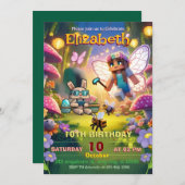 Invitation Petite princesse Fairy Anniversaire (Devant / Derrière)