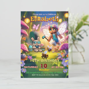 Invitation Petite princesse Fairy Anniversaire