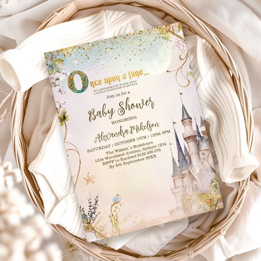 Invitation Petite Princesse Fête de Naissance Château de Cont