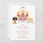 Invitation Petite princesse fête royale aquarelle invit (Devant)