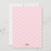 Invitation Petite princesse Gold Baby shower de la Couronne I (Dos)