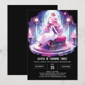 Invitation Petite princesse imprimable Anniversaire (Devant / Derrière)