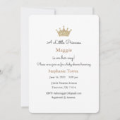 Invitation Petite Princesse, Invitation Or (Devant)