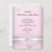 Invitation Petite princesse Joli Baby shower fille papillon (Dos)