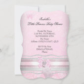 Invitation Petite princesse Joli Baby shower fille papillon (Dos)