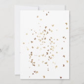 Invitation Petite princesse rose et baby shower or (Dos)