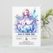 Invitation Petite princesse Whimsical (Debout devant)
