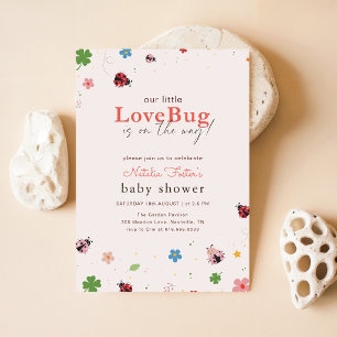 Invitation Petite Punaise d'Amour Fleuriste Baby Shower