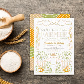 Invitation Petite récolte agricole Écarette 1er anniversaire