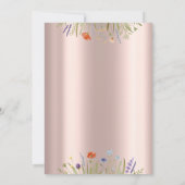 Invitation Petite retraite Rose Fleur sauvage Gold (Dos)