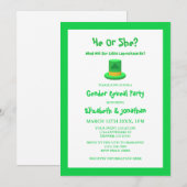 Invitation Petite révélation de genre Leprechaun (Devant / Derrière)