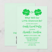 Invitation Petite révélation Shamrock sur le genre (Devant / Derrière)