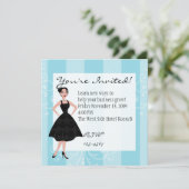 Invitation petite robe noire (Debout devant)