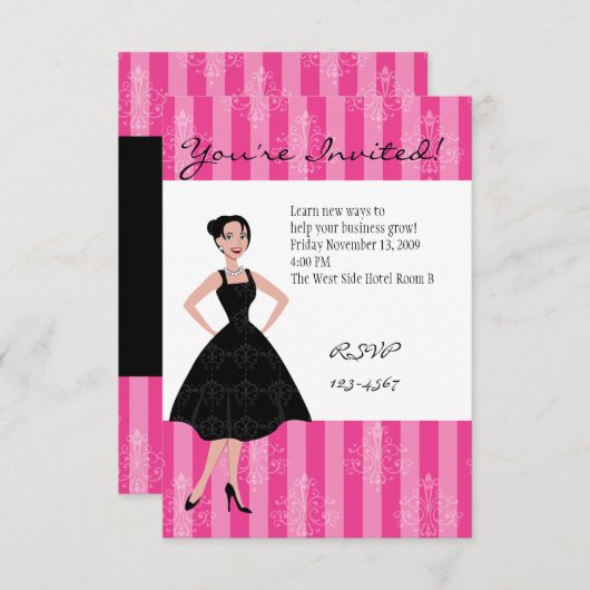 Invitation petite robe noire (Devant / Derrière)