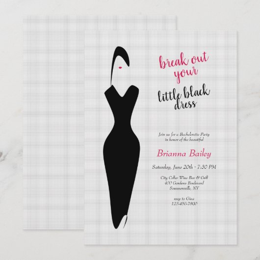 Invitation Petite Robe Noire (Devant / Derrière)