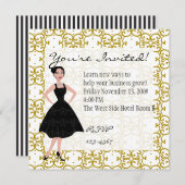 Invitation petite robe noire (Devant / Derrière)