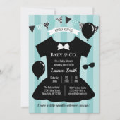 Invitation Petite robe noire Baby shower (Devant)