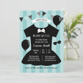 Invitation Petite robe noire Baby shower (Debout devant)