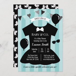 Invitation Petite robe noire Baby shower