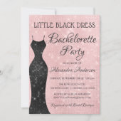 Invitation Petite robe noire Blush Pink BachelorParty (Devant)