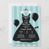 Invitation Petite robe noire Fête des mariées (Devant)