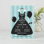 Invitation Petite robe noire Fête des mariées (Debout devant)