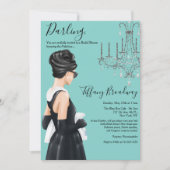 Invitation Petite Robe Noire Glamour Mariage (Devant)